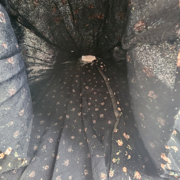 DAVID DEAN x VINTAGE 90s circle skirt in micro floral button up size 10 - Picture 3 of 8